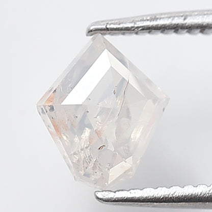 0.99 Ct Kite Shape Salt and Pepper Diamond 7 MM Misty White Color Natural Loose Diamond