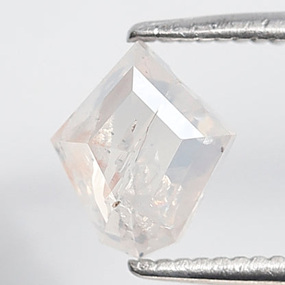 0.99 Ct Kite Shape Salt and Pepper Diamond 7 MM Misty White Color Natural Loose Diamond