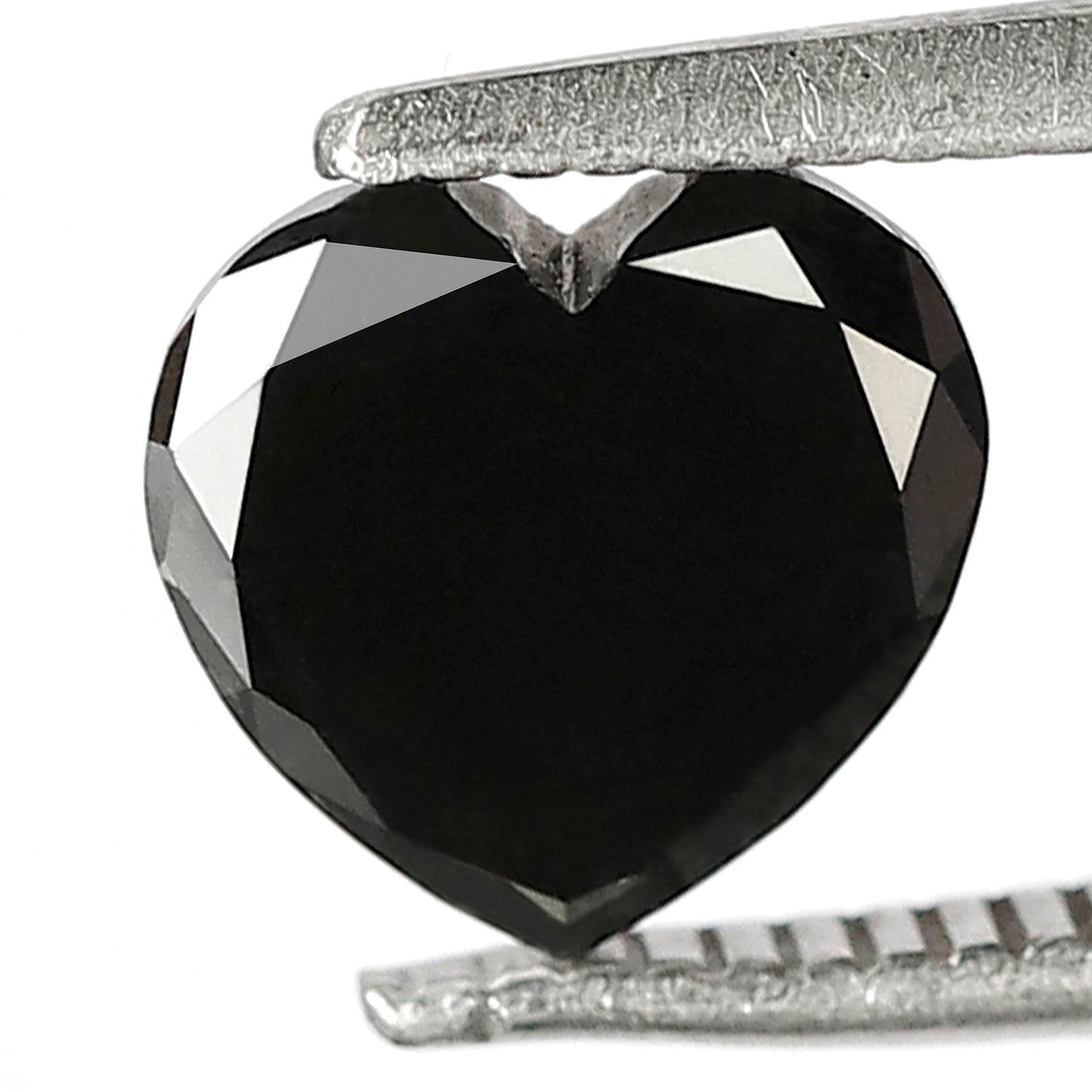 1.08 CT, 7 MM Heart Shape Loose Black Diamond For Making Proposal Ring