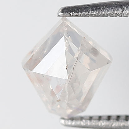 0.99 Ct Kite Shape Salt and Pepper Diamond 7 MM Misty White Color Natural Loose Diamond