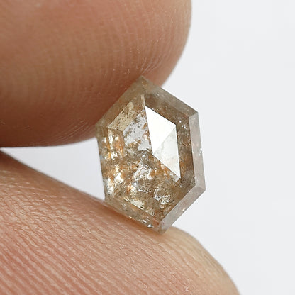 1.45 CT Charming Fancy Red Gorgeous Hexagon Shape Fully Polished Loose Rustic Natural Translucent Diamond Ideal For Making Proposal Ring