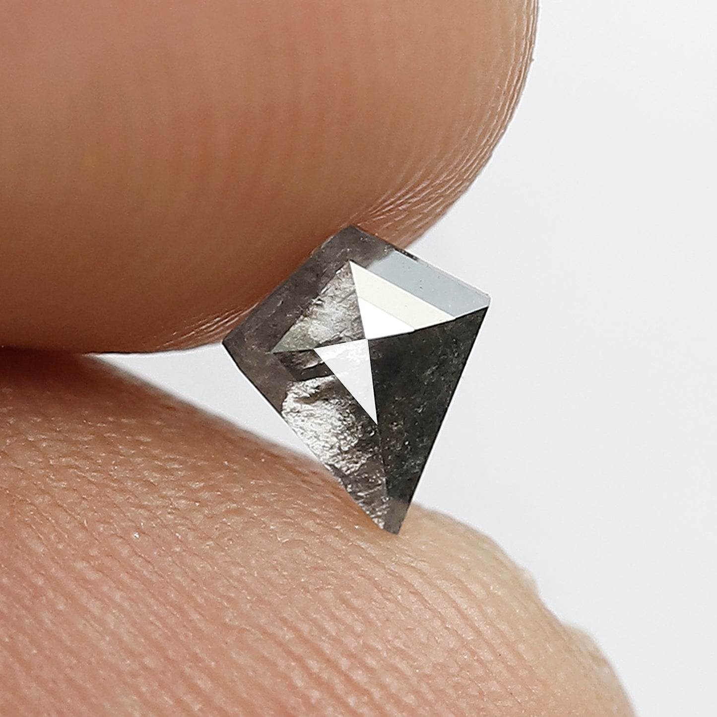 0.32 Ct Natural Kite Diamond, Gray Black Salt and Pepper Loose Diamond, Earth Mined Stone for Custom Pendant