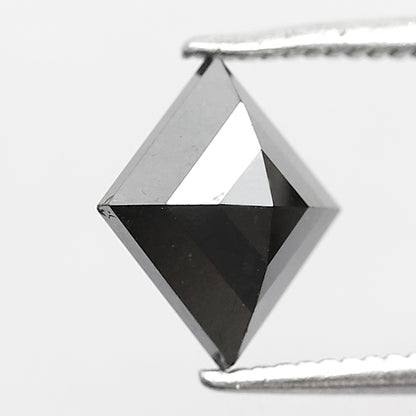 1.62 CT Kite Shape Loose Diamond, 9 x 8 mm Natural Treated Black Diamond For Kite Wedding Band