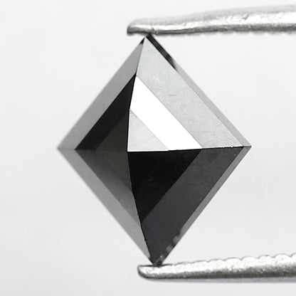 1.62 CT Kite Shape Loose Diamond, 9 x 8 mm Natural Treated Black Diamond For Kite Wedding Band