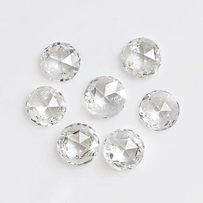 7 Pcs Round Rose Cut Melee Diamonds, 0.71 Ct Total GH Color VS- SI Natural Loose Diamond Set
