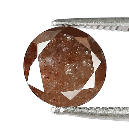 Natural 2.14 CT Reddish Gray Diamond, 8.30 x 8.30 mm Loose Ethical Diamond for Engagement Ring Making