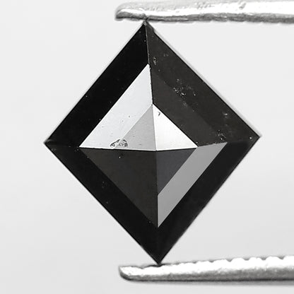 1.62 CT Kite Shape Loose Diamond, 9 x 8 mm Natural Treated Black Diamond For Kite Wedding Band