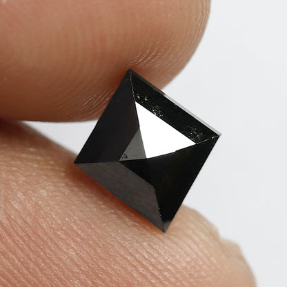 1.62 CT Kite Shape Loose Diamond, 9 x 8 mm Natural Treated Black Diamond For Kite Wedding Band