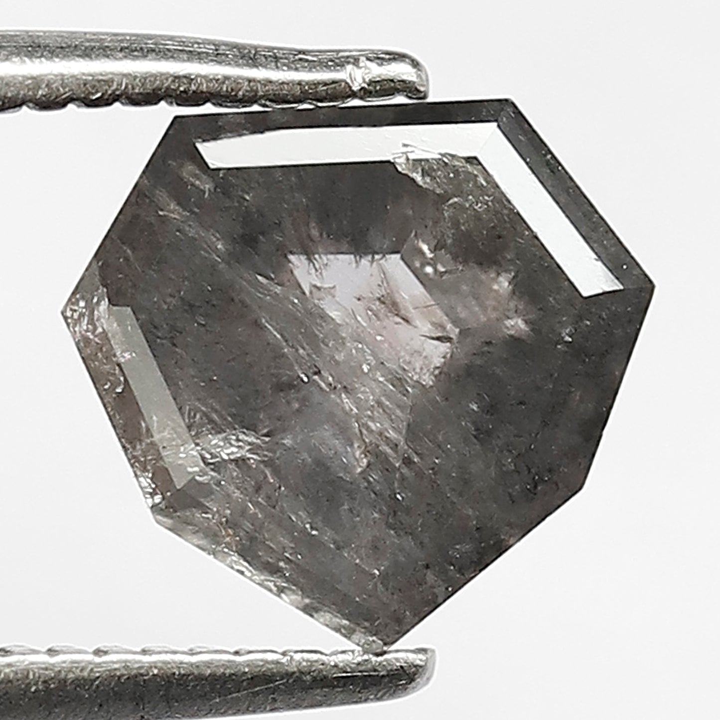 Natural Loose Modified cut Salt and Pepper Diamond, 1.32 CT Grayish Black Earth Mined Diamond For Unique Jewelry