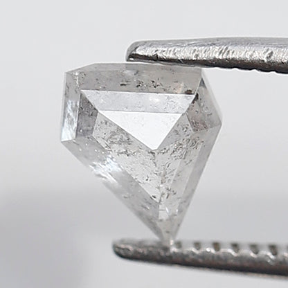 0.80 Ct Geometric Shape Salt and Pepper Diamond 6 MM Translucent White Color Natural Loose Diamond