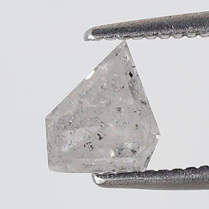 0.80 Ct Geometric Shape Salt and Pepper Diamond 6 MM Translucent White Color Natural Loose Diamond
