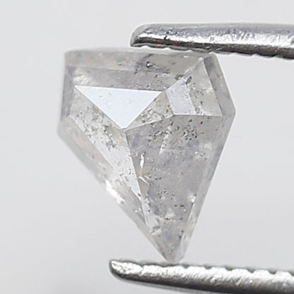 0.80 Ct Geometric Shape Salt and Pepper Diamond 6 MM Translucent White Color Natural Loose Diamond