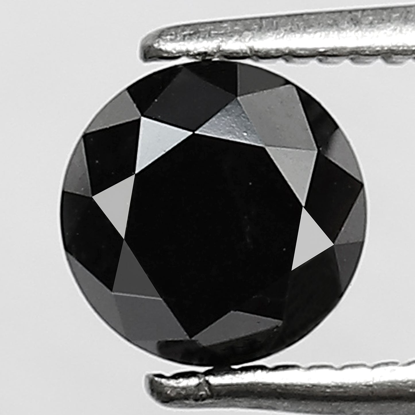 Round Brilliant Cut 1.13 CT Black Diamond, Natural Treated Loose Diamond for Women Ring Setting