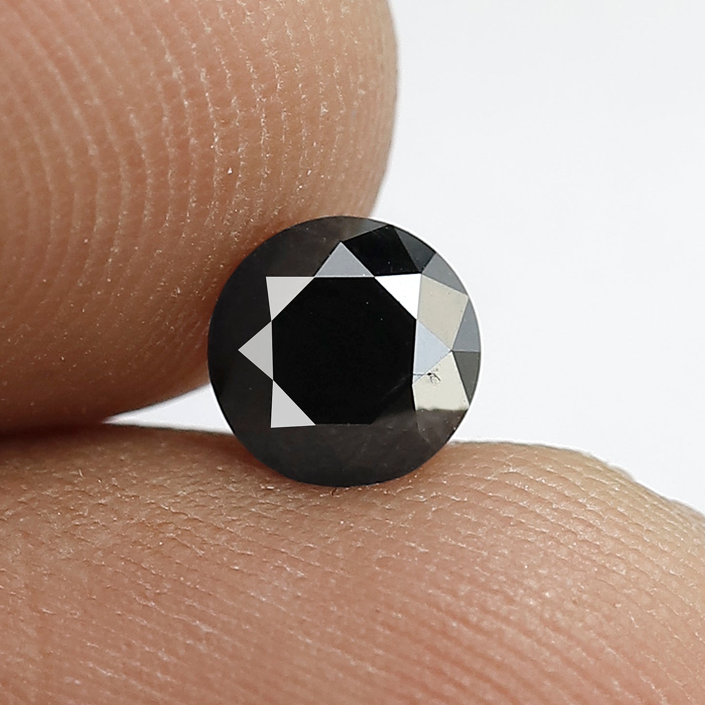 Natural Treated 1.13 CT Black Diamond Round Brilliant Cut, Loose Ethical Stone for Women Engagement Ring