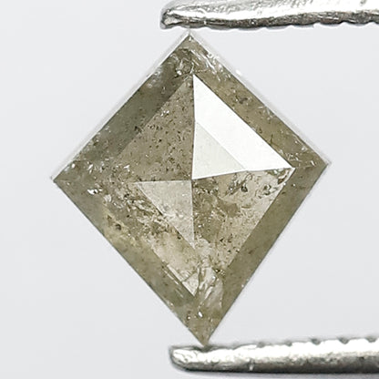 0.92 CT Natural Green Sparkling Kite Shape Step Cut Loose Natural Salt and Pepper Rustic Diamond ideal for making Stylish Design Pendant