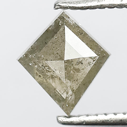 0.92 CT Natural Green Sparkling Kite Shape Step Cut Loose Natural Salt and Pepper Rustic Diamond ideal for making Stylish Design Pendant