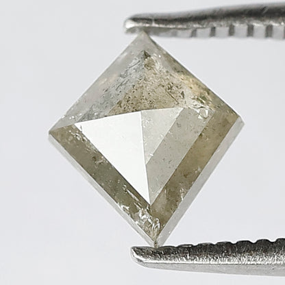 0.92 CT Natural Green Sparkling Kite Shape Step Cut Loose Natural Salt and Pepper Rustic Diamond ideal for making Stylish Design Pendant