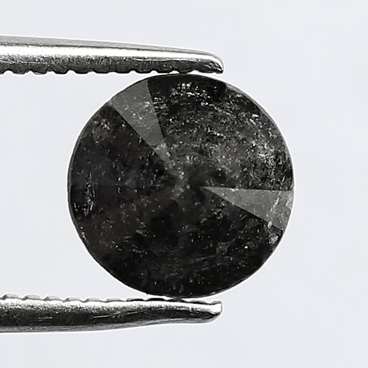 1.44 CT Gray Black Round Brilliant Salt and Pepper Diamond, Natural Ethical Loose Diamond for Engagement Ring, Wedding Jewelry Stone