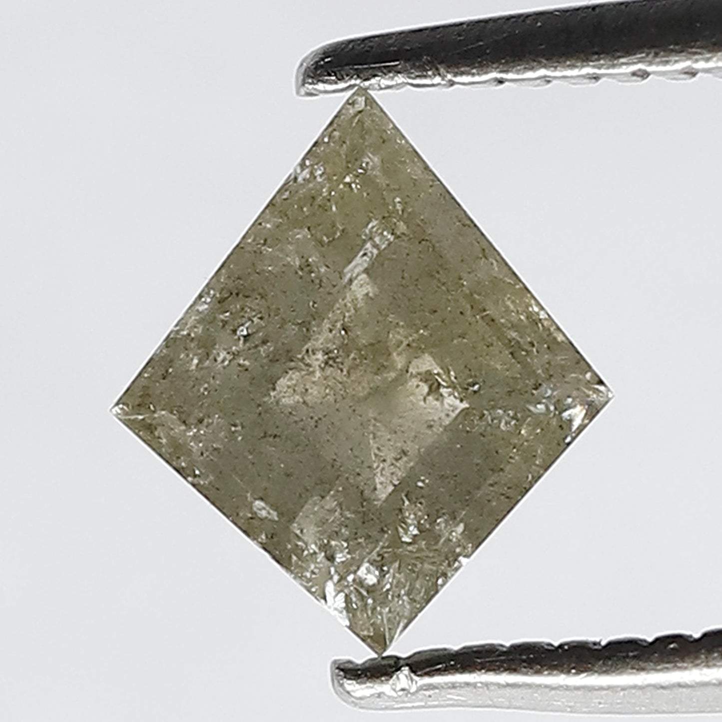 0.92 CT Natural Green Sparkling Kite Shape Step Cut Loose Natural Salt and Pepper Rustic Diamond ideal for making Stylish Design Pendant