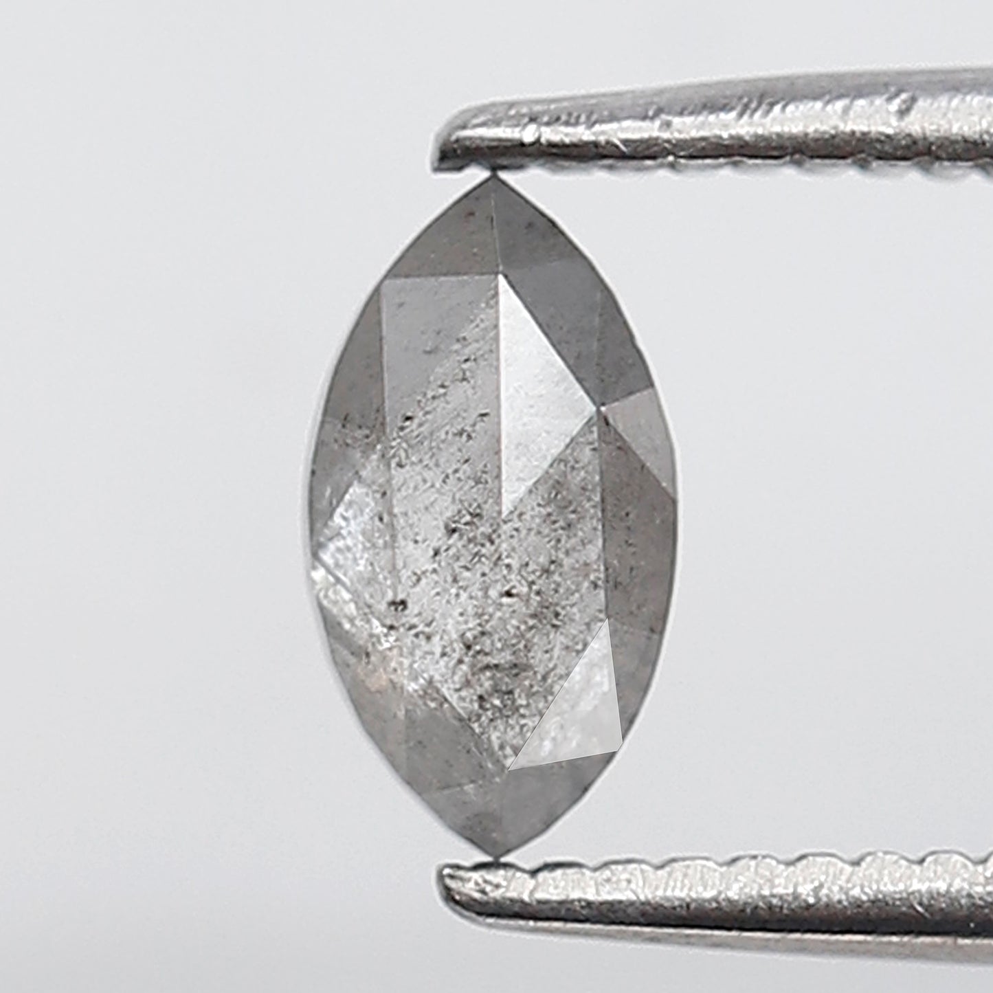 0.46 Ct Marquise Shape Salt and Pepper Diamond 6 MM Grey Black Color Natural Loose Diamond