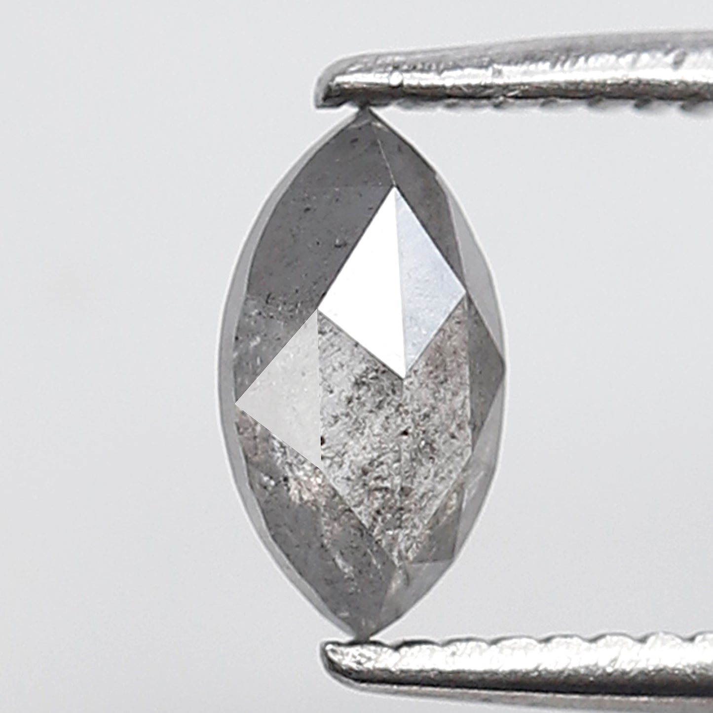 0.46 Ct Marquise Shape Salt and Pepper Diamond 6 MM Grey Black Color Natural Loose Diamond
