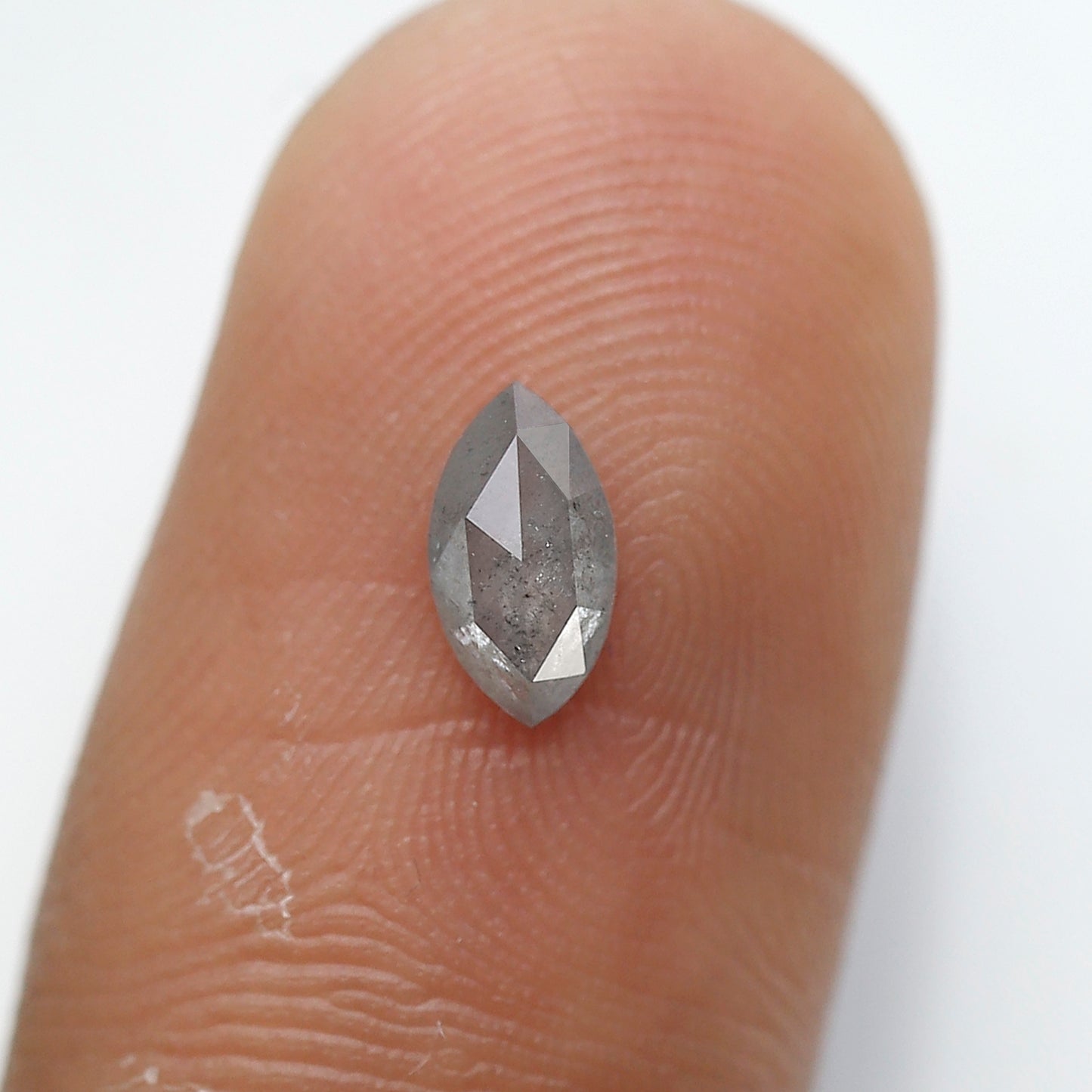 0.46 Ct Marquise Shape Salt and Pepper Diamond 6 MM Grey Black Color Natural Loose Diamond