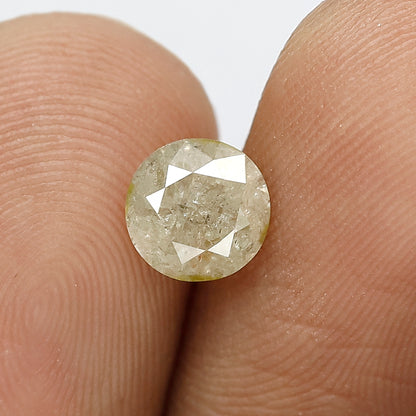 1.28 CT Translucent Round Brilliant cut Diamond, Natural Yellowish Loose Earth Mined Diamond For Women Rings