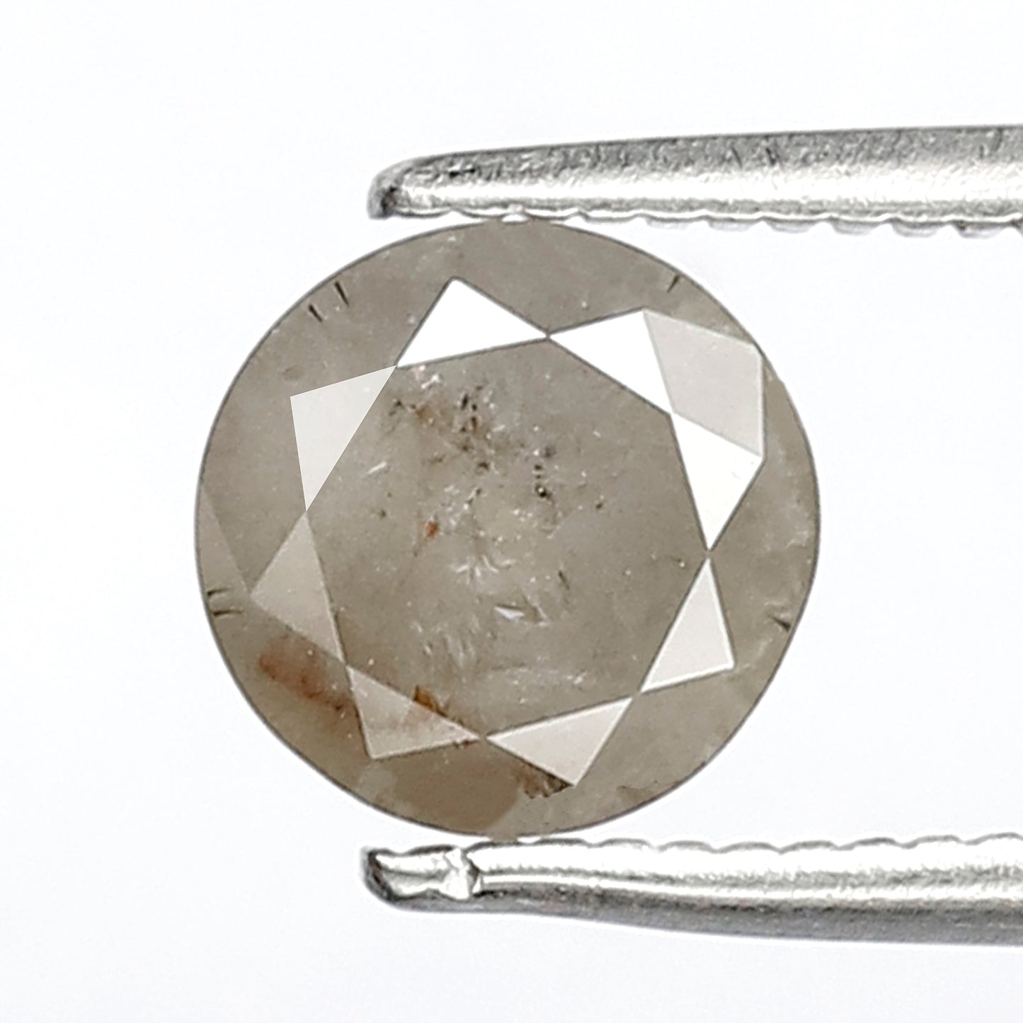 1.06 CT Round Brilliant cut Salt and Pepper Diamond, Natural Gray Black Conflict Free Loose Diamond