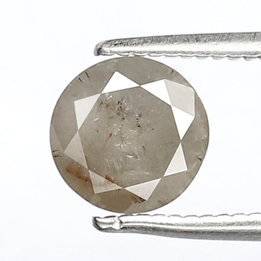 1.06 CT Round Brilliant cut Salt and Pepper Diamond, Natural Gray Black Conflict Free Loose Diamond