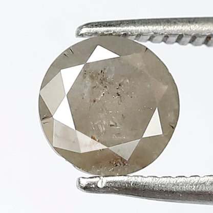 1.06 CT Round Brilliant cut Salt and Pepper Diamond, Natural Gray Black Conflict Free Loose Diamond