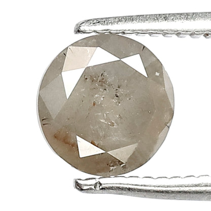 1.06 CT Round Brilliant cut Salt and Pepper Diamond, Natural Gray Black Conflict Free Loose Diamond