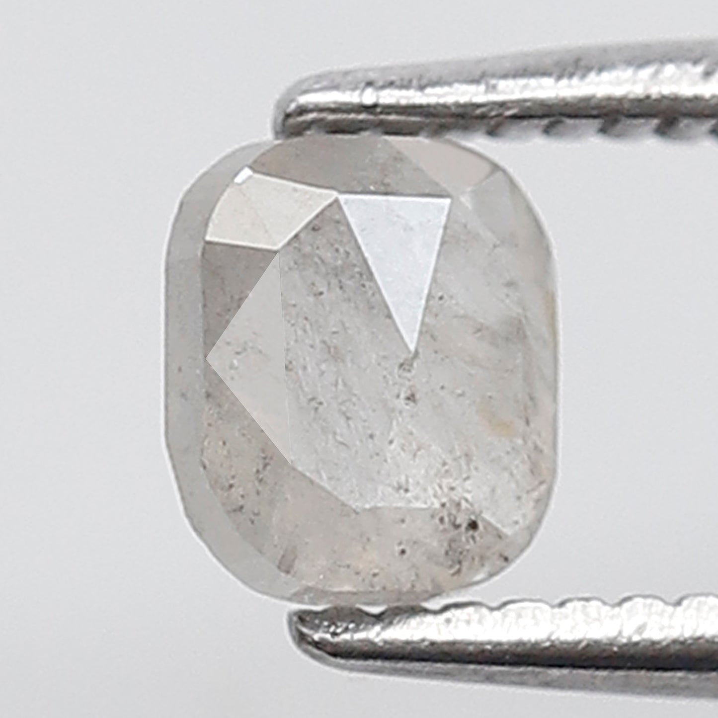 0.52 Ct 5 MM Oval Shape Salt and Pepper Diamond Misty Grey Color Natural Loose Diamond