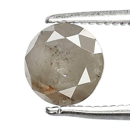1.06 CT Round Brilliant cut Salt and Pepper Diamond, Natural Gray Black Conflict Free Loose Diamond