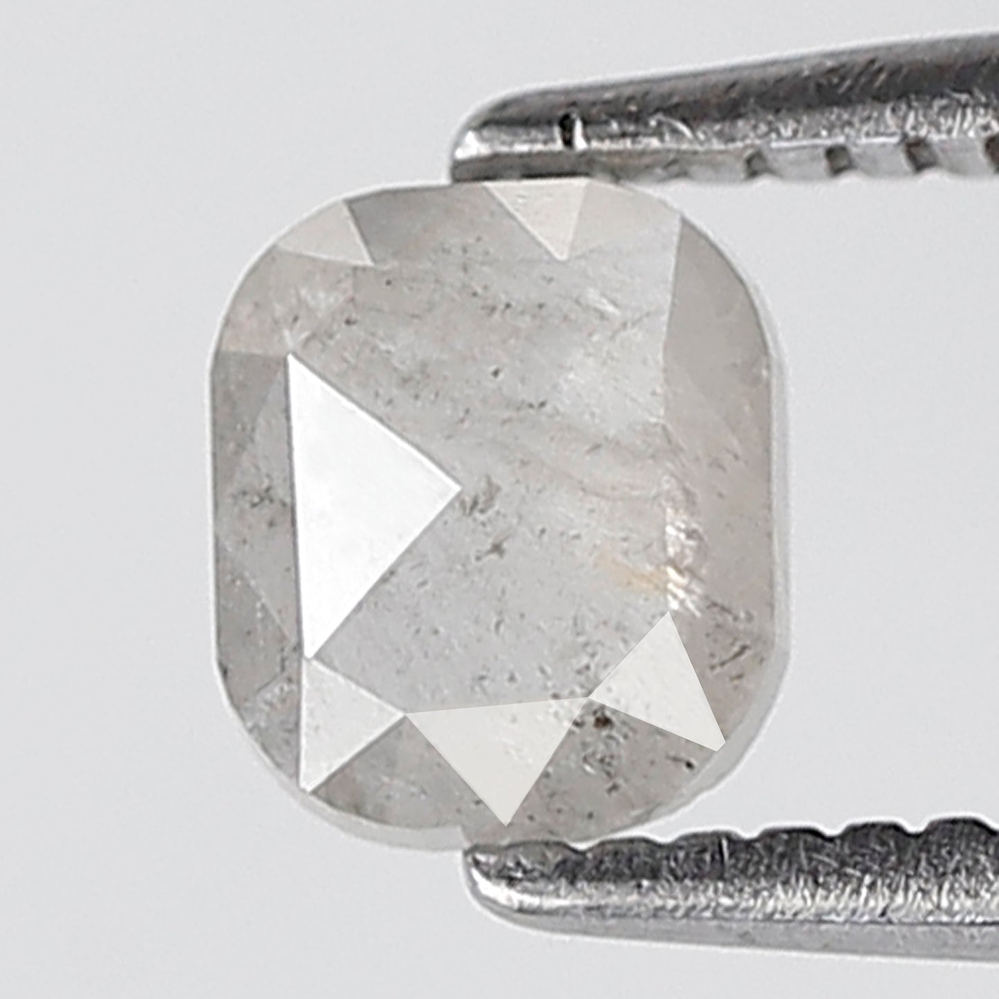 0.52 Ct 5 MM Oval Shape Salt and Pepper Diamond Misty Grey Color Natural Loose Diamond