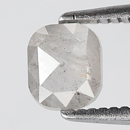 0.52 Ct 5 MM Oval Shape Salt and Pepper Diamond Misty Grey Color Natural Loose Diamond