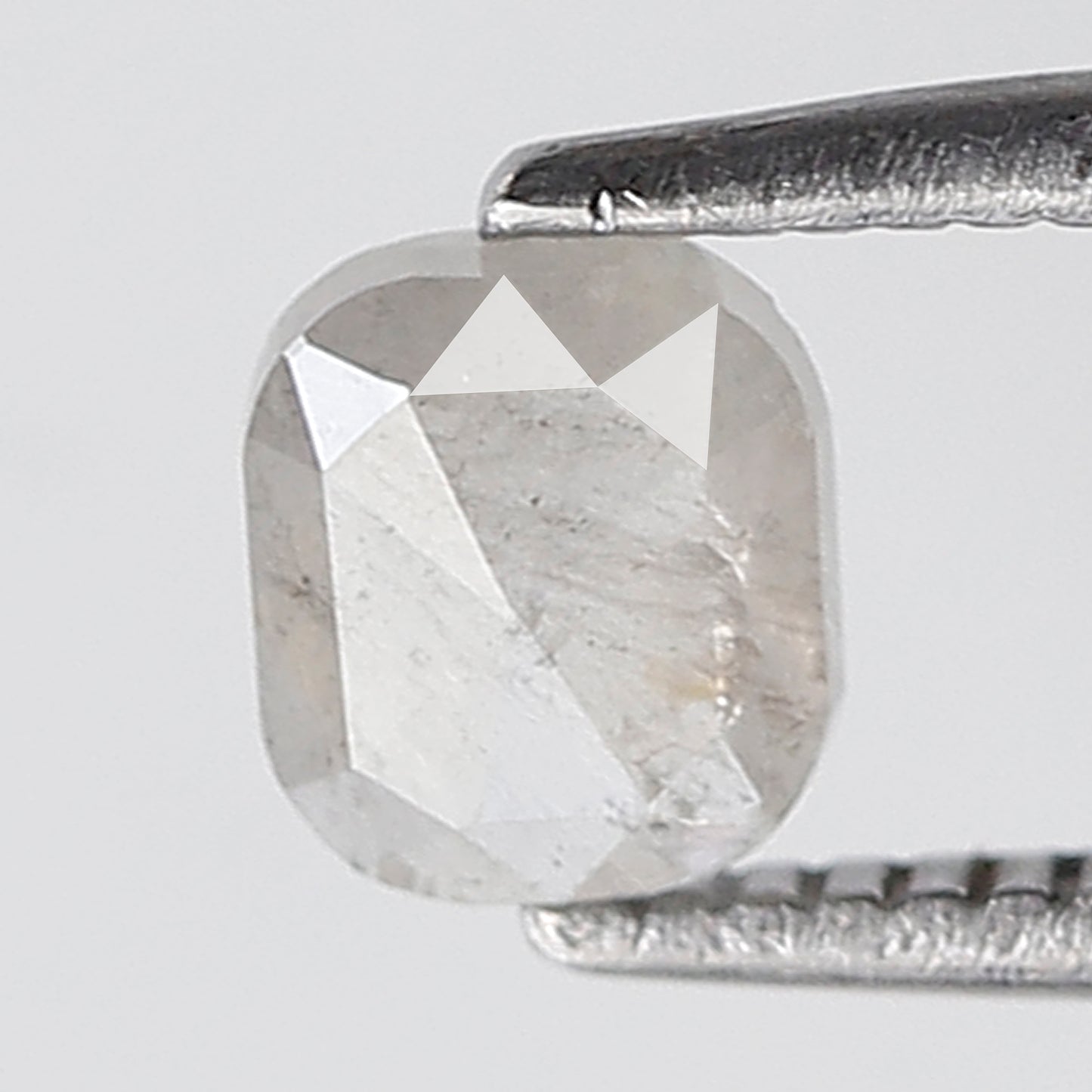 0.52 Ct 5 MM Oval Shape Salt and Pepper Diamond Misty Grey Color Natural Loose Diamond
