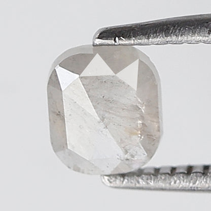 0.52 Ct 5 MM Oval Shape Salt and Pepper Diamond Misty Grey Color Natural Loose Diamond