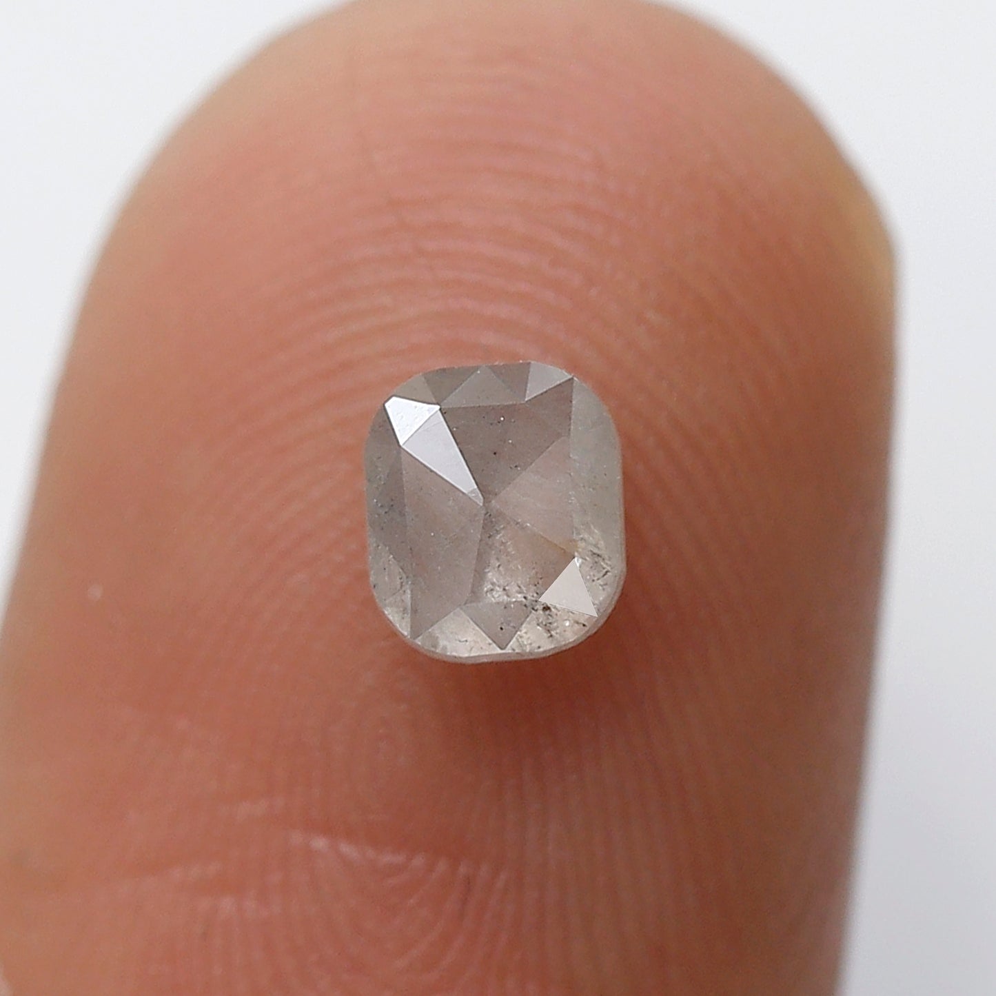 0.52 Ct 5 MM Oval Shape Salt and Pepper Diamond Misty Grey Color Natural Loose Diamond