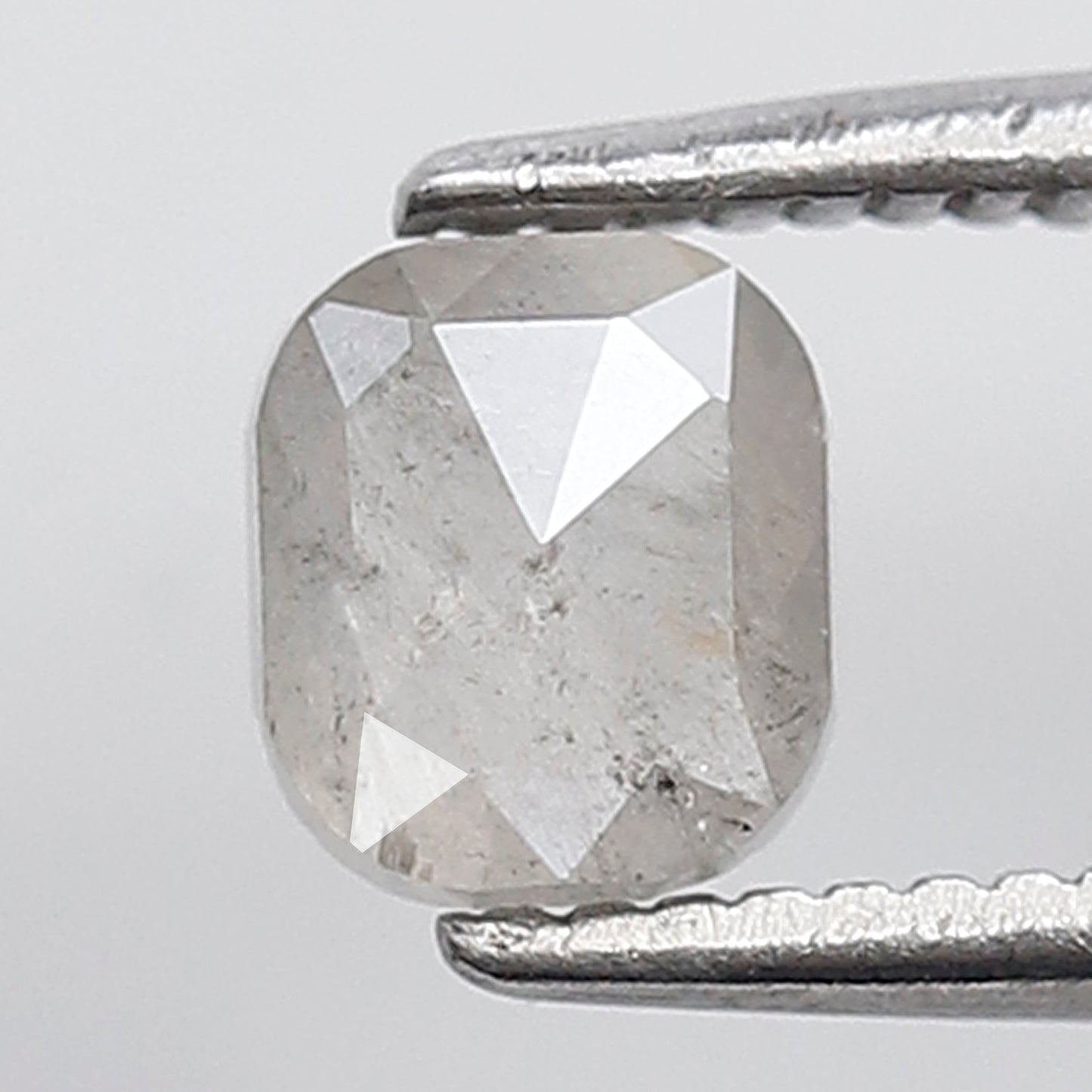0.52 Ct 5 MM Oval Shape Salt and Pepper Diamond Misty Grey Color Natural Loose Diamond