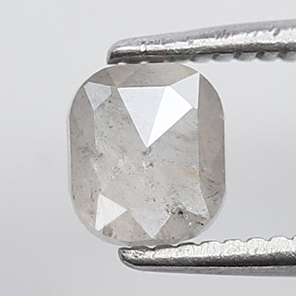 0.52 Ct 5 MM Oval Shape Salt and Pepper Diamond Misty Grey Color Natural Loose Diamond