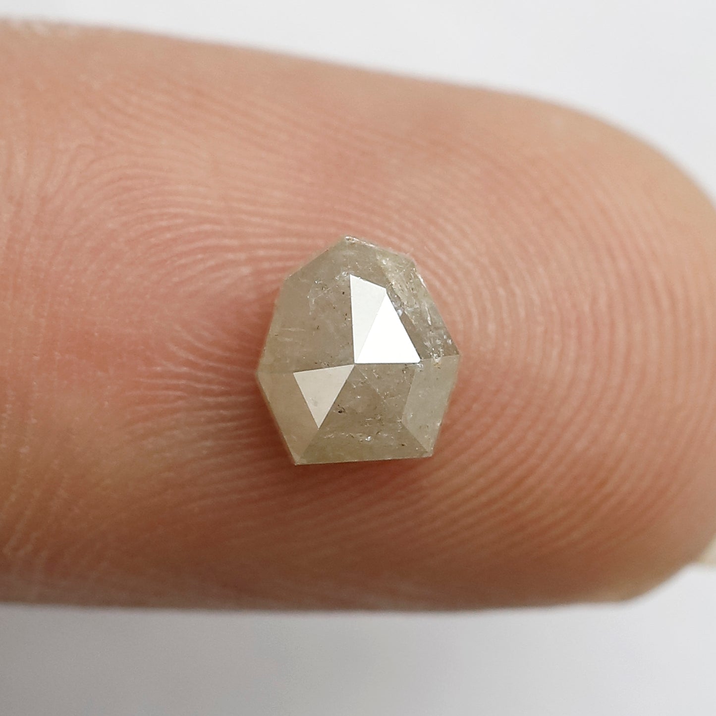 0.86 CT Modified shield cut ICY Diamond Natural Grey Color Loose diamond  faceted loose rustic diamonds for sale