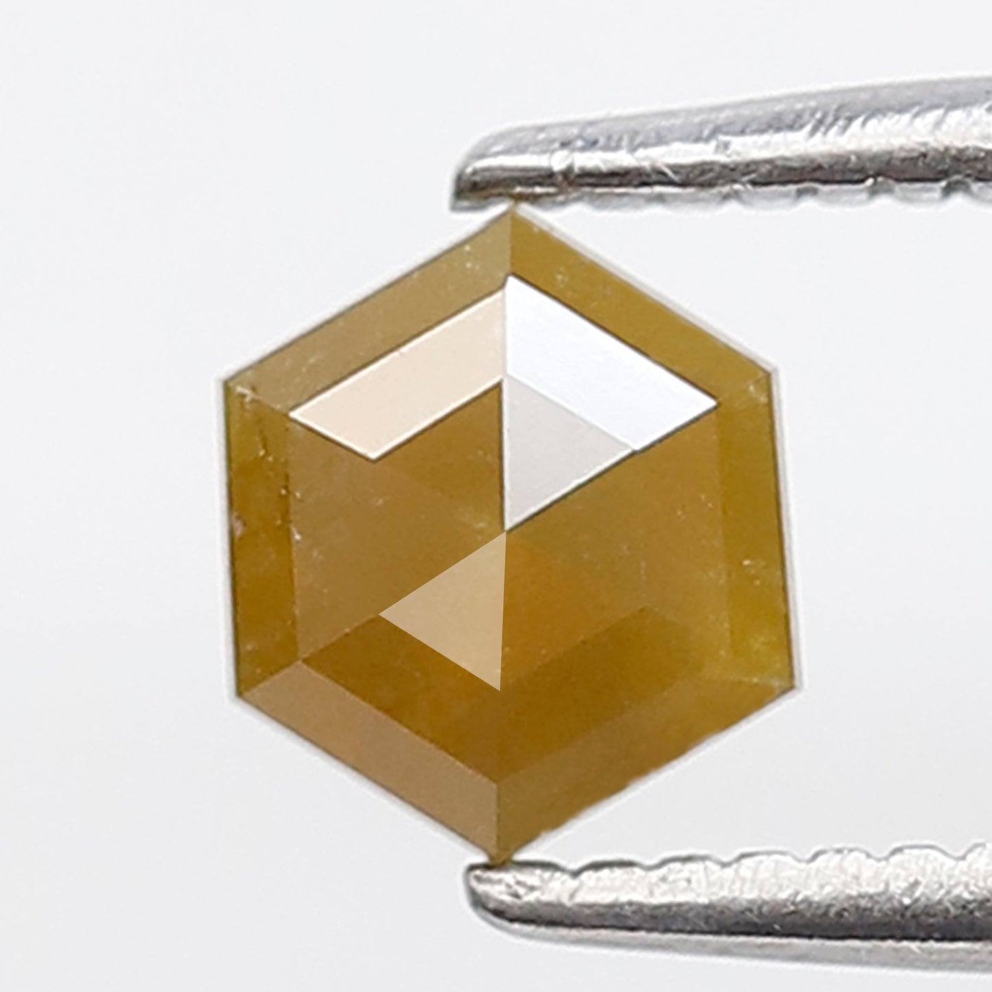 5 MM 0.52 Ct Hexagon Shape Salt and pepper Diamond Rustic diamond Natural Loose Diamond Rustic yellow Color Diamond