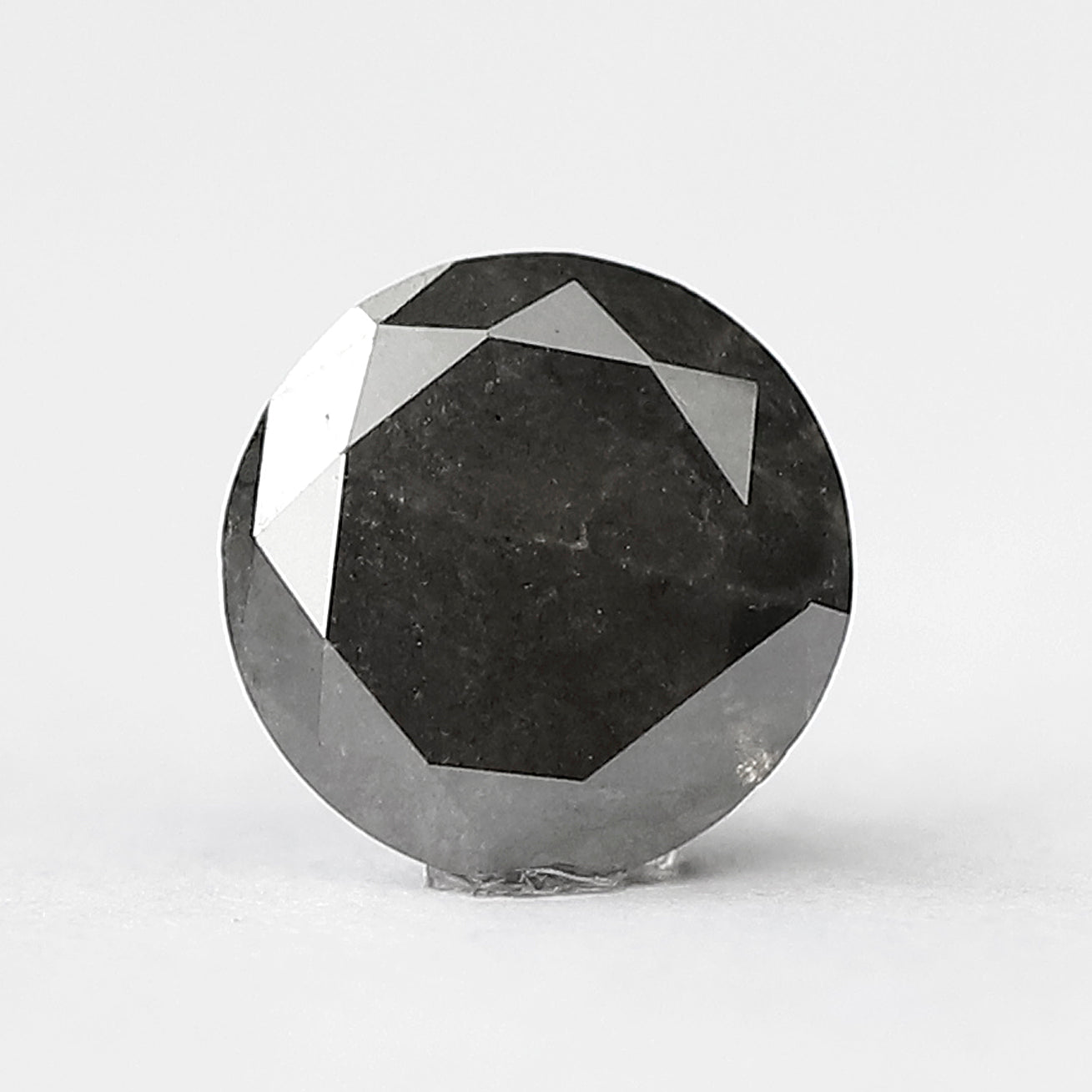 2.12 CT Natural Gray Black Loose Diamond, 8.00 mm Conflict Free Earth Mined Diamond for Bridal & Anniversary Ring