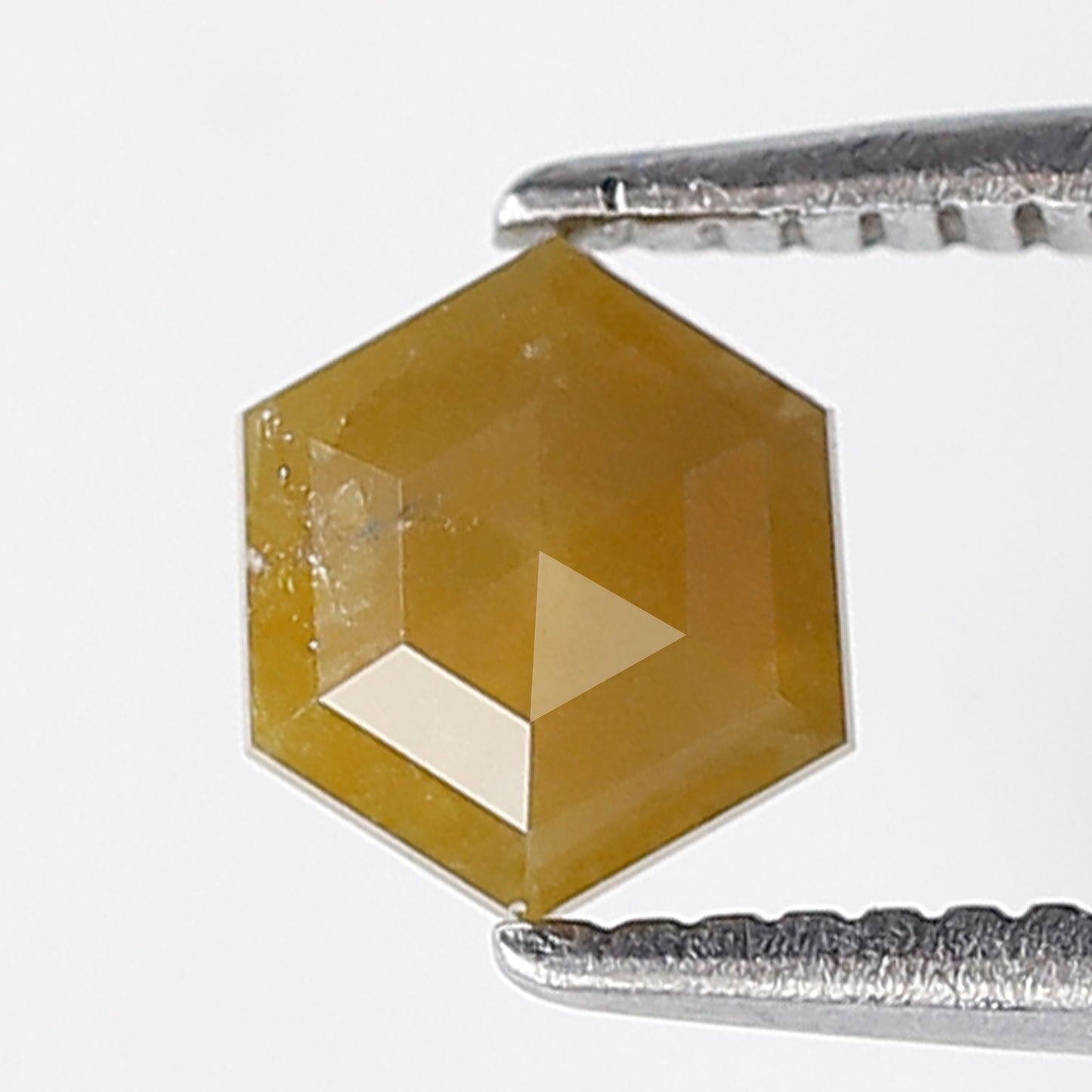 5 MM 0.52 Ct Hexagon Shape Salt and pepper Diamond Rustic diamond Natural Loose Diamond Rustic yellow Color Diamond