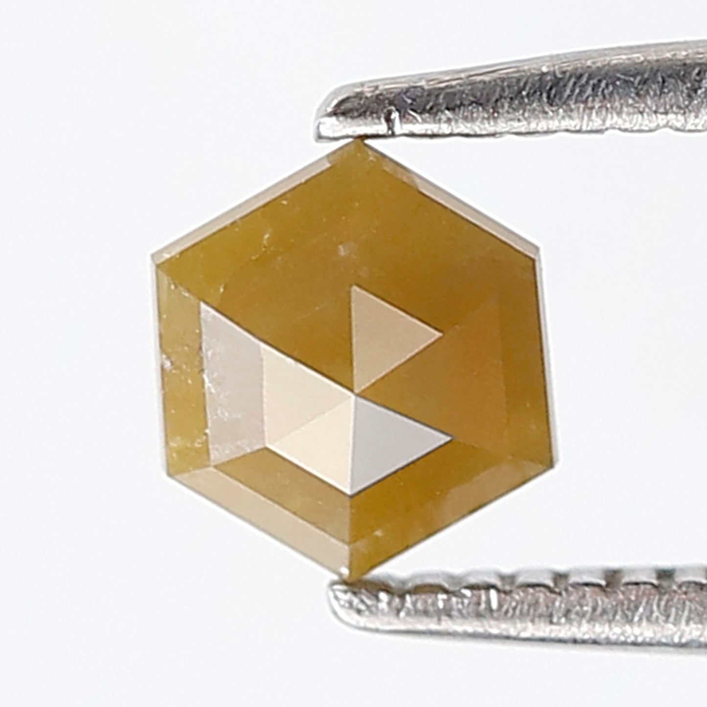 5 MM 0.52 Ct Hexagon Shape Salt and pepper Diamond Rustic diamond Natural Loose Diamond Rustic yellow Color Diamond
