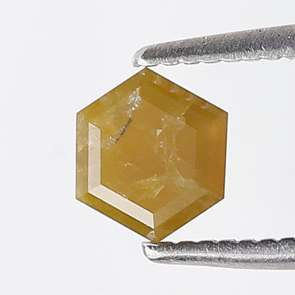 5 MM 0.52 Ct Hexagon Shape Salt and pepper Diamond Rustic diamond Natural Loose Diamond Rustic yellow Color Diamond