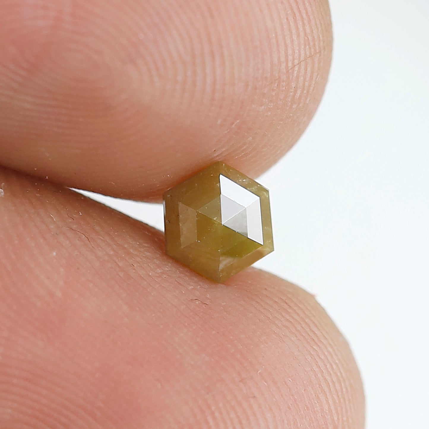 5 MM 0.52 Ct Hexagon Shape Salt and pepper Diamond Rustic diamond Natural Loose Diamond Rustic yellow Color Diamond