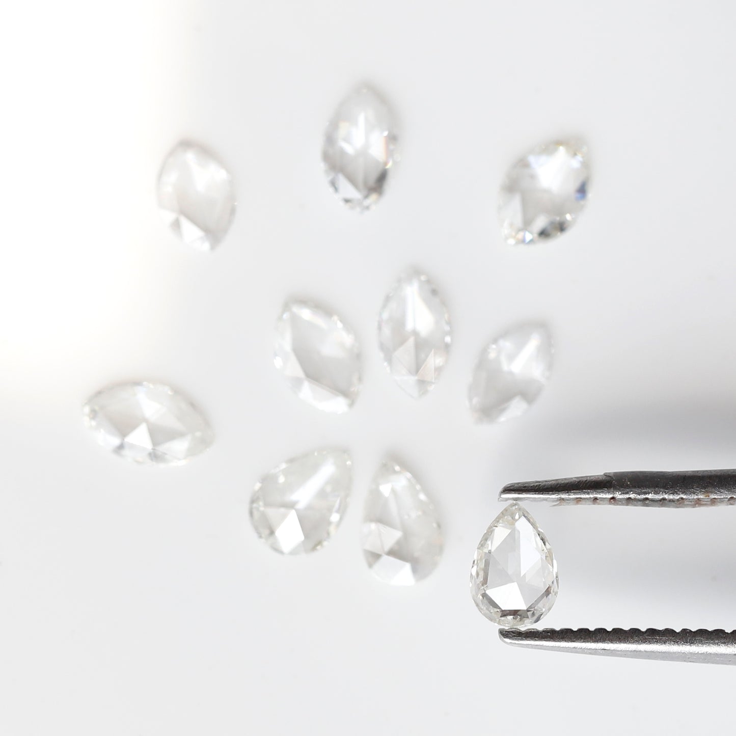 1.22 Ct Total Pear Marquise Mix Diamonds, Rose Cut FG VS-SI Natural Loose Diamonds for Jewelry Making