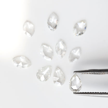 1.22 Ct Total Pear Marquise Mix Diamonds, Rose Cut FG VS-SI Natural Loose Diamonds for Jewelry Making