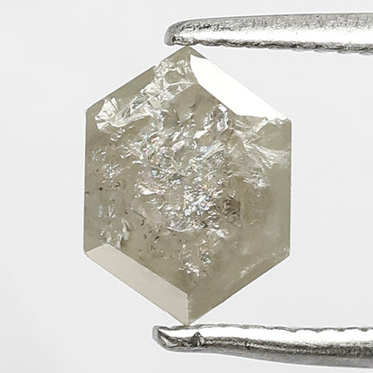 0.94 ct Elongated Hexagon  ICY grey Loose diamond  for unique ring